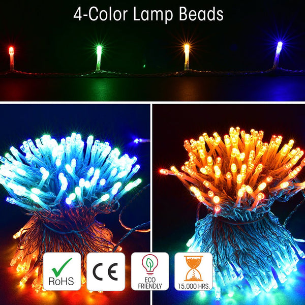 Crater LED String Light 200 LEDs 25m with Power Adaptor Multi-colour LED String Light in use and feature