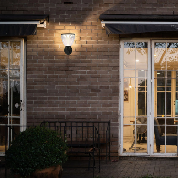 Solar Wall Lantern, Vintage-Inspired, 3CCT Color, Motion Sensor, Rechargeable Outdoor Lighting, Outdoor Wall Light, TEKLED