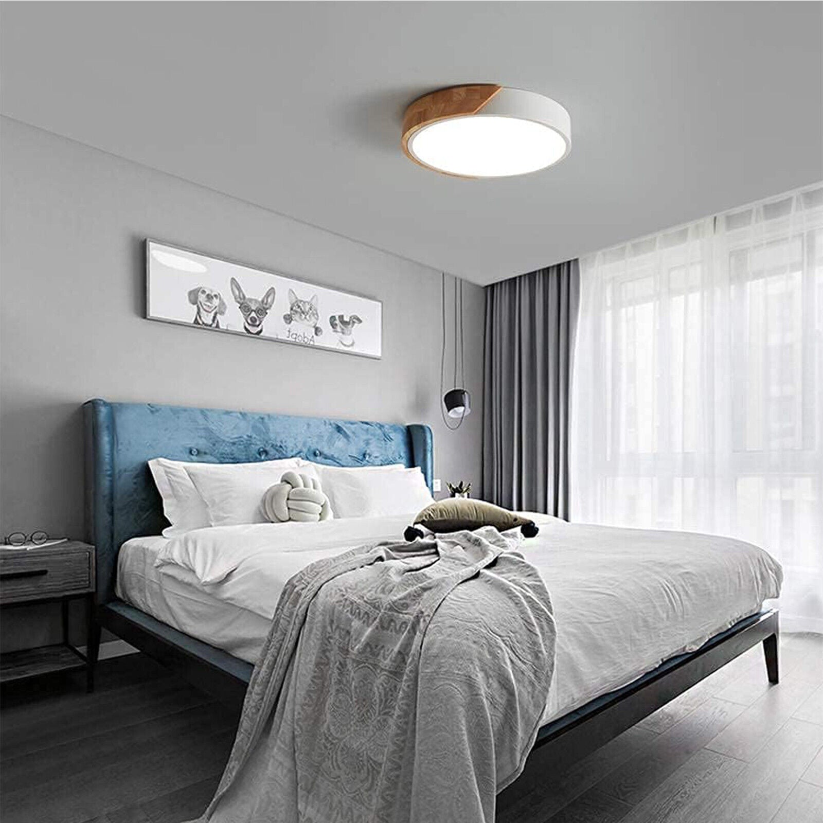 LED Ceiling Light Dimmable Panel down Lights Bedroom Kitchen Living Room Round