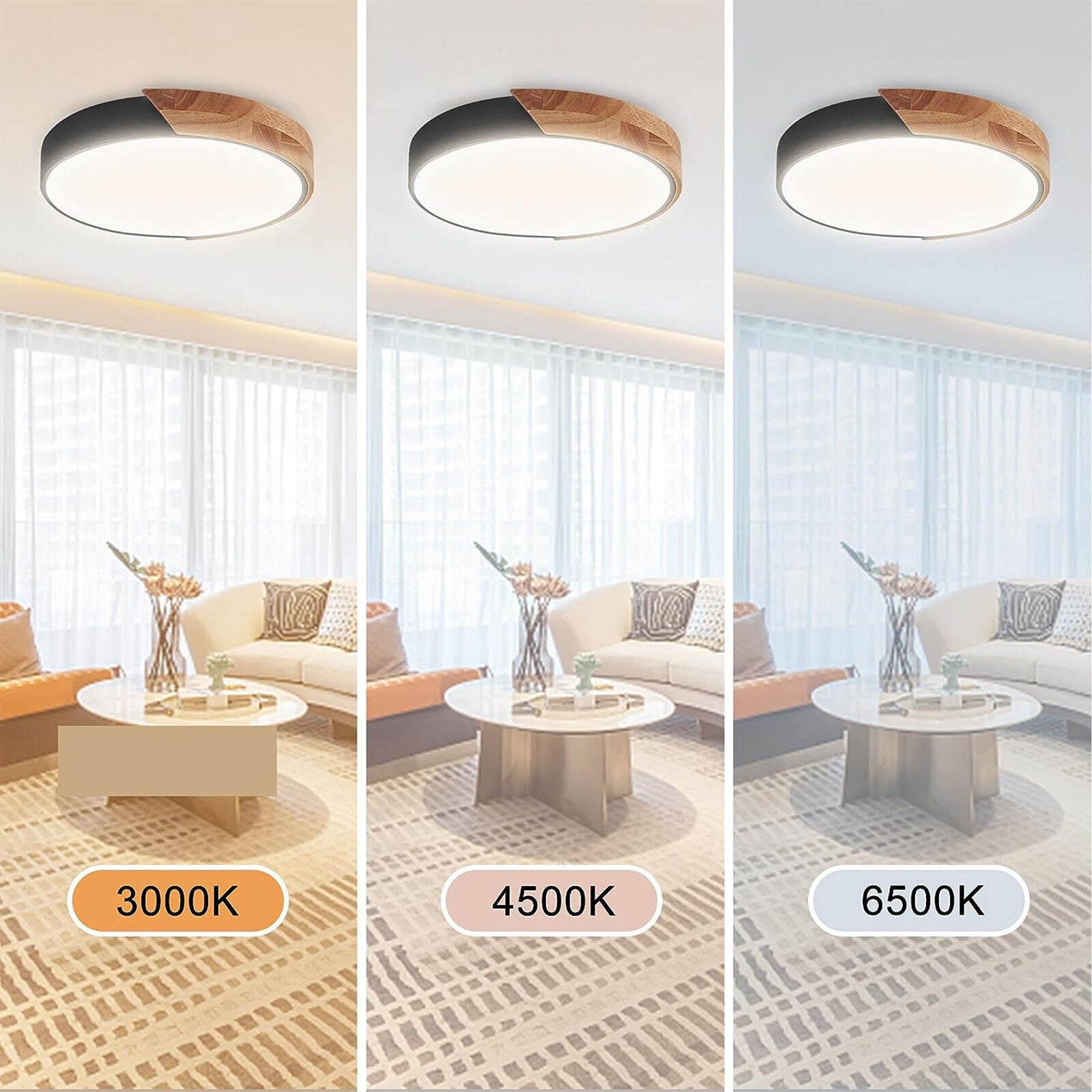 LED Ceiling Light Dimmable Panel down Lights Bedroom Kitchen Living Room Round