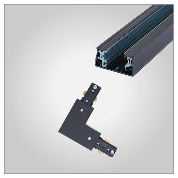 Main image of Connector for Track for 3 Conductor Tracklight adaptors L - corner Black 175-15642