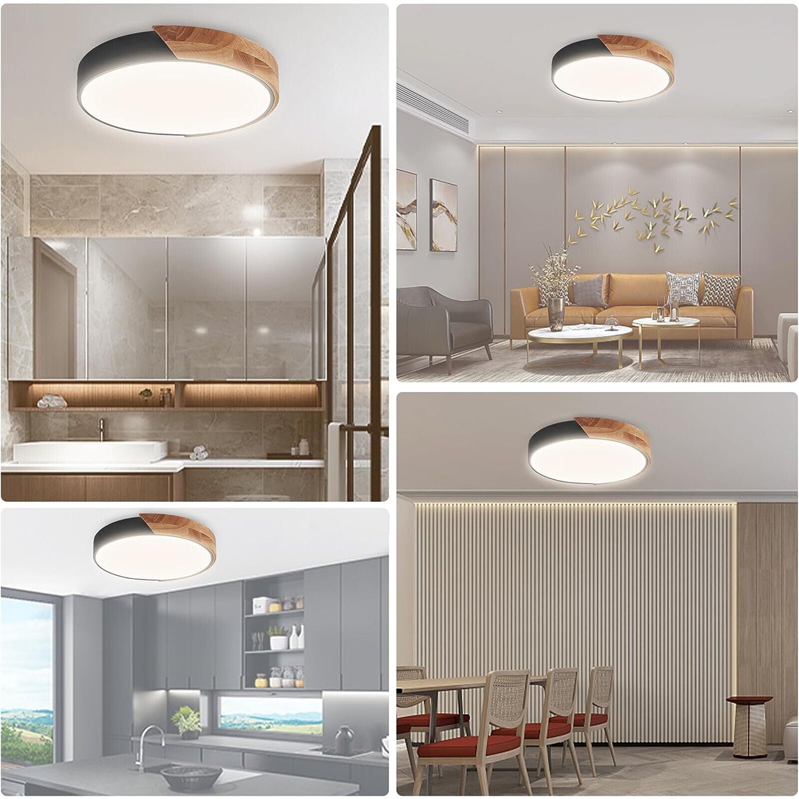 LED Ceiling Light Dimmable Panel down Lights Bedroom Kitchen Living Room Round