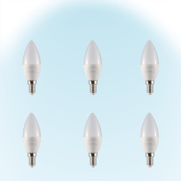 Vela LED Candle Bulb C37 E14 Small Edison Screw 5W pack of 6 cool daylight