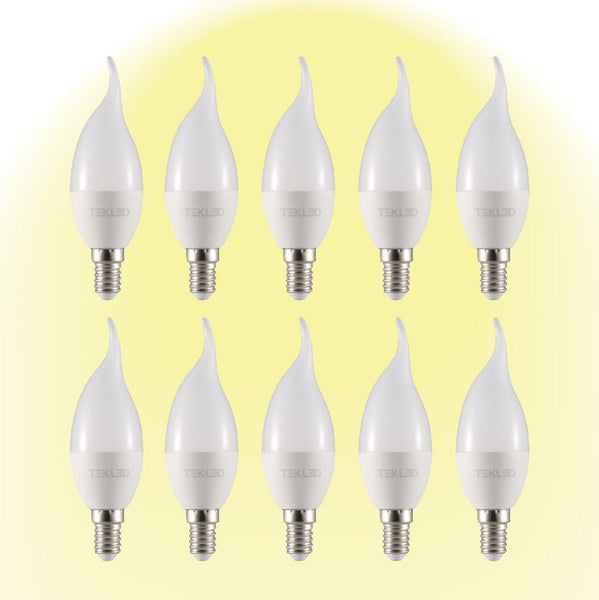 10 pack candle bulb e14 2700k warm white