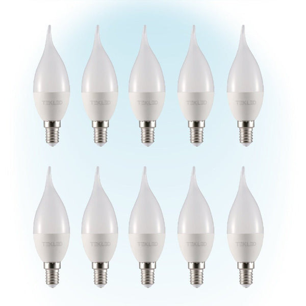 10 pack candle bulb e14 6000k cool daylight