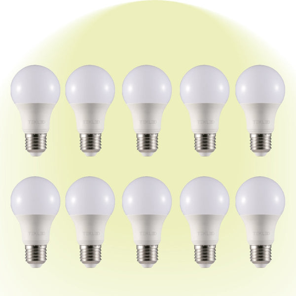 Virgo LED GLS Bulb A60 E27 Edison Screw 4000K Cool White 9 W Pack of 10 527-15662
