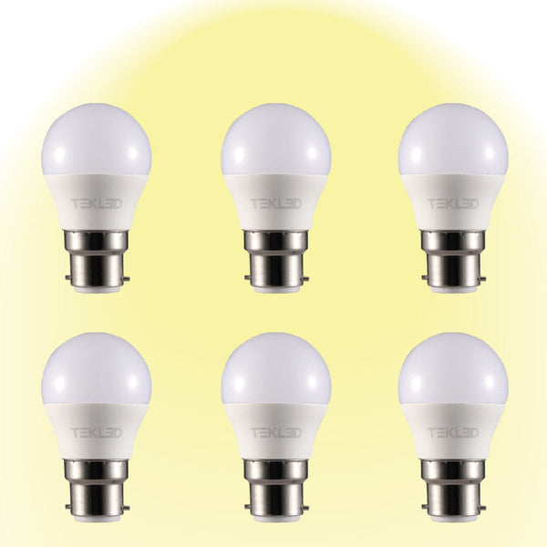 Ursa LED Golf Ball G45 B22 Bayonet Cap 5W Pack of 6 2700K Warm White