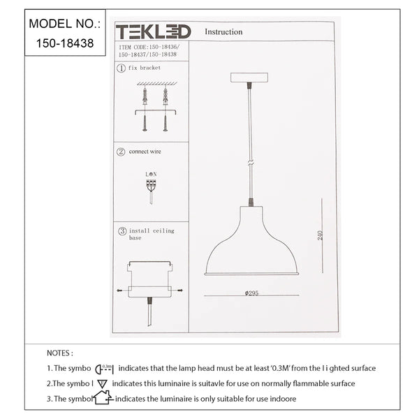 Technical specs of Artisan Onion Dome Pendant Light 150-18438