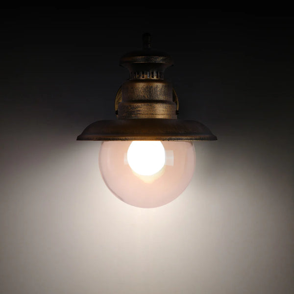Artu Outdoor Lantern Wall Light Black E27 Golden 2