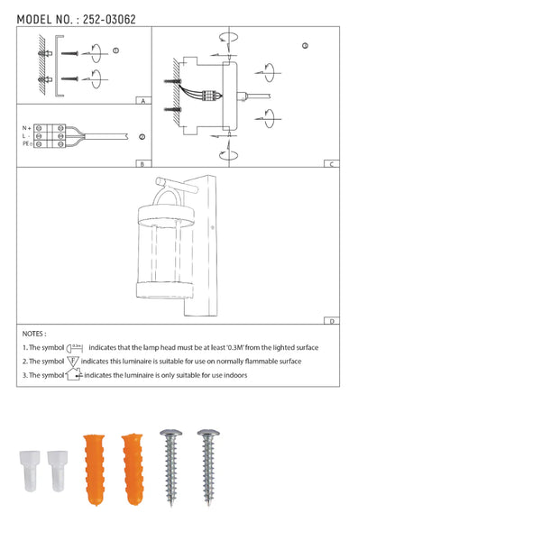 Cassian LED Outdoor Lantern Wall Light 8W 3000K Dark Grey 15