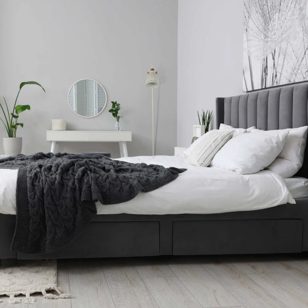 Cone-Shaded Floor Lamp with Gold Detailing & Decorative Shade - Versatile Colours 5