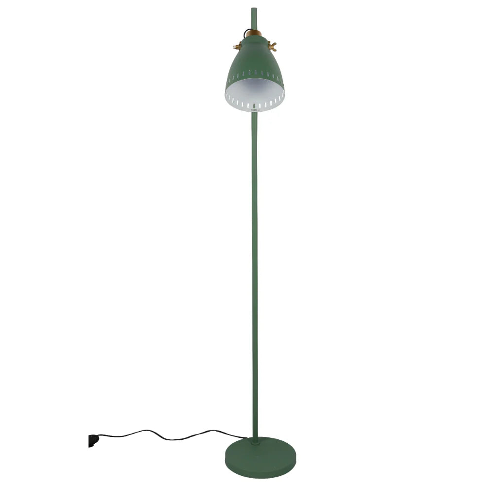 Cone-Shaded Floor Lamp with Gold Detailing & Decorative Shade - Versatile Colours 3