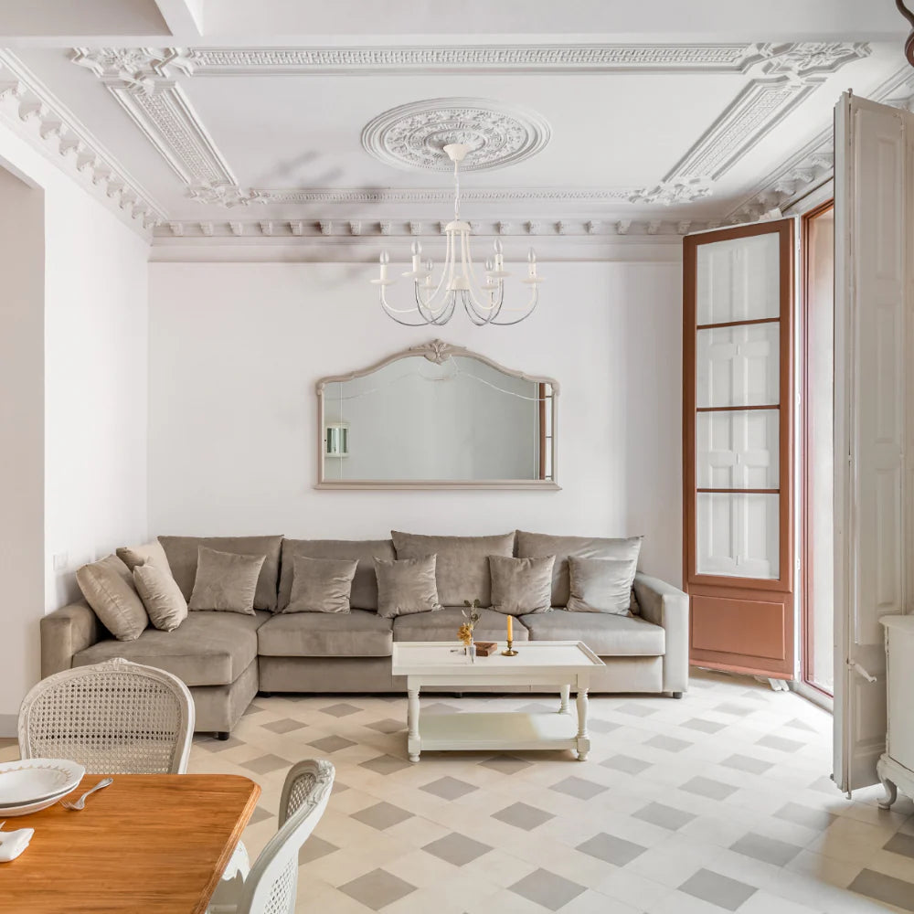 Interior use of Contour Cascade Dual Tone U-Shape Chandelier Ceiling Light | TEKLED 159-17974