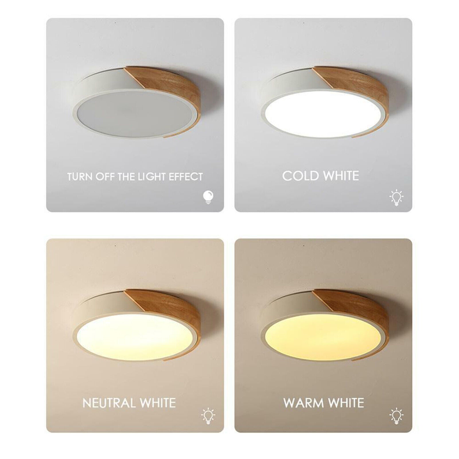 LED Ceiling Light Dimmable Panel down Lights Bedroom Kitchen Living Room Round