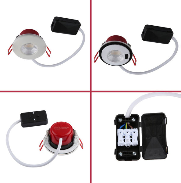 Detailed shots of Fire Rated Waterproof IP65 Dimmable CCT Change 500 Lm Downlight White | TEKLED 143-03750