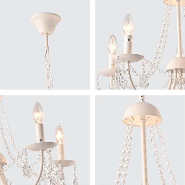 Details of Elegant Cascade Waterfall Crystal Chandelier Ceiling Light | TEKLED 159-17966