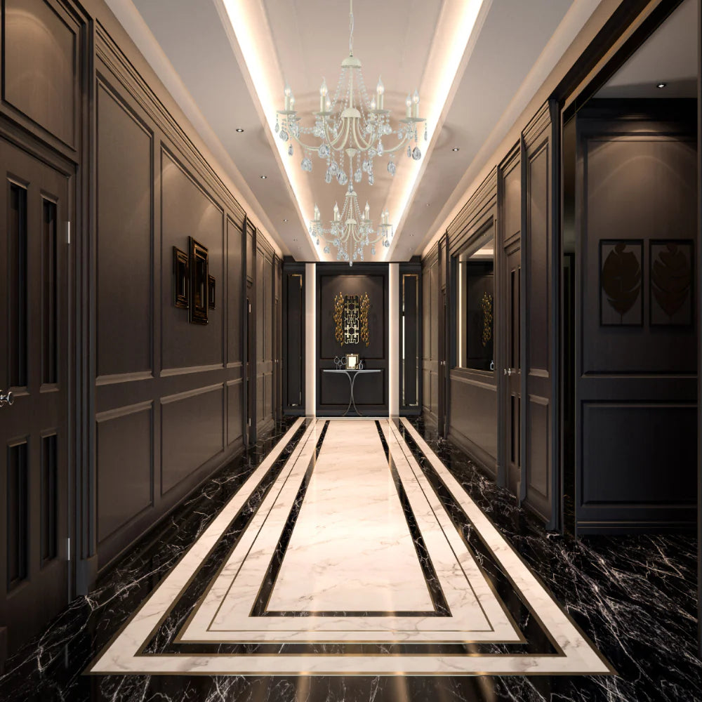 Interior use of Elegant Cascade Waterfall Crystal Chandelier Ceiling Light | TEKLED 159-17967