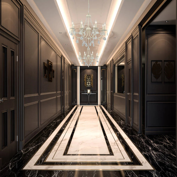 Interior use of Elegant Cascade Waterfall Crystal Chandelier Ceiling Light | TEKLED 159-17967