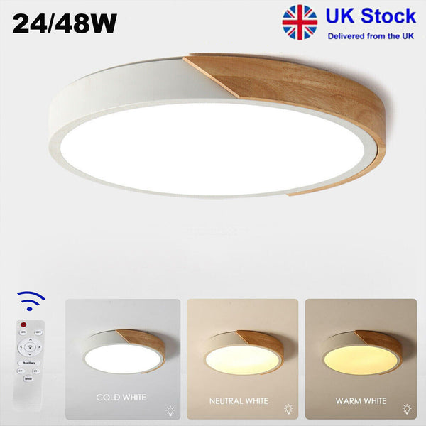 LED Ceiling Light Dimmable Panel down Lights Bedroom Kitchen Living Room Round