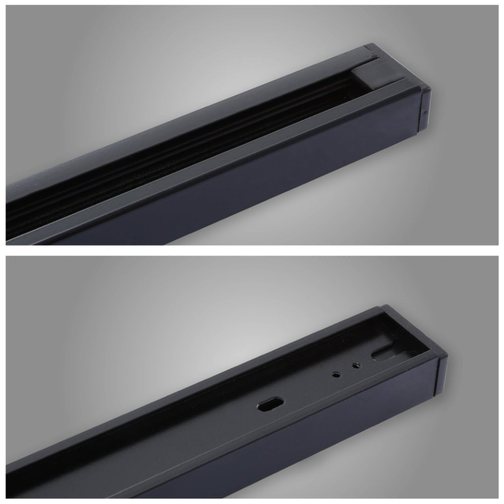 Feed and end cap of Track for 2 Conductor Tracklight adaptors 1m or 2m Black or White Halo Type | TEKLED 175-15200