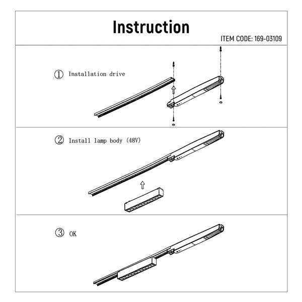 User manual for Fixed Magnetic Track Light with Laser Blade Design-169-03109