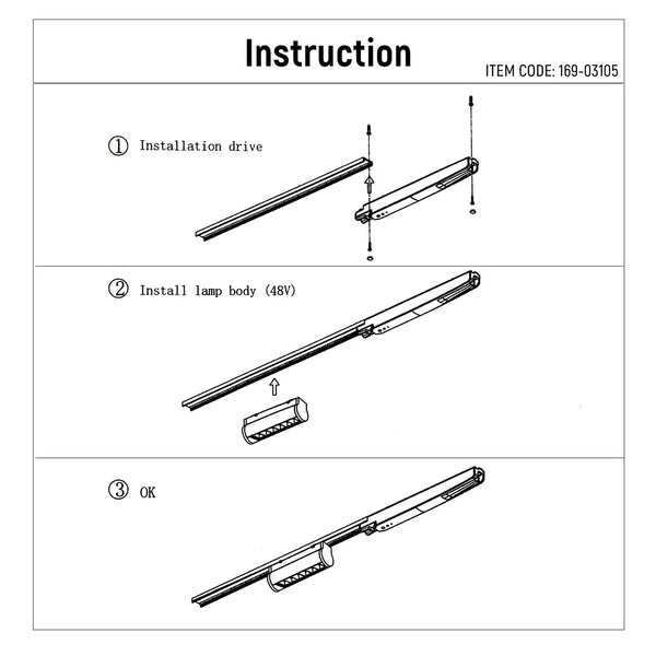 User manual for FlexBeam Laser Blade Linear Magnetic Track Light-169-03105