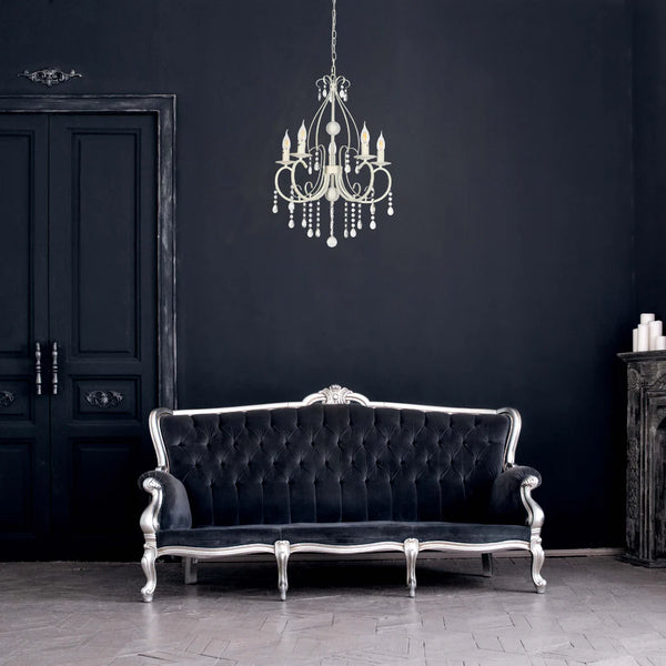 Living room kitchen bedroom use of Gallardos Minimal Chandelier Ceiling Light with Crystal Beads | TEKLED 152-171802