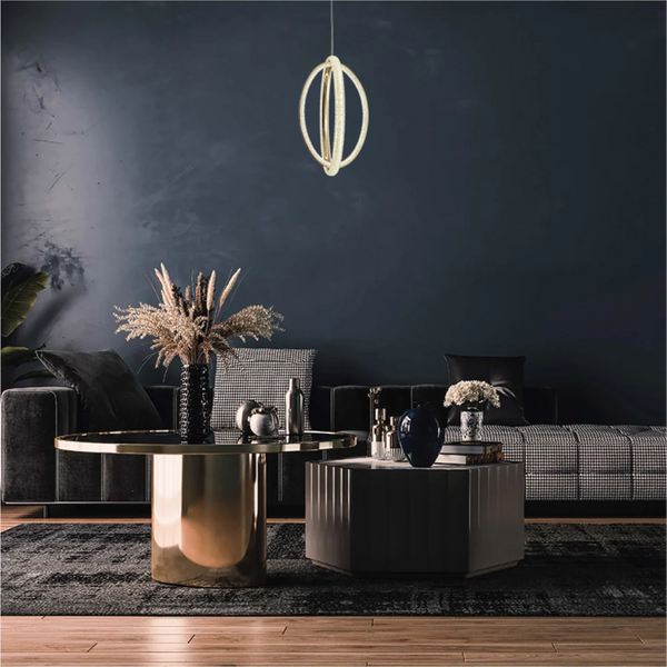 Interior use of Glamour Rings & Spiral LED Ceiling Light Sculpture | TEKLED 159-17960
