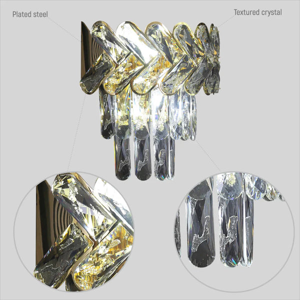 Details of Herringbone Crystal Chandelier Wall Light | TEKLED 151-19724