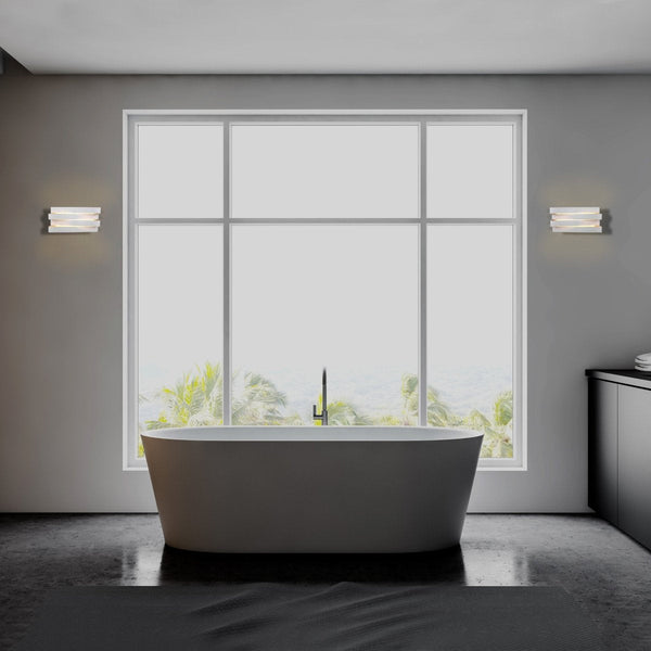 More interior usage of LED White Metal Wall Light 12W Warm White 3000K | TEKLED 151-19536