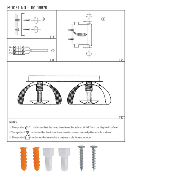Technical specs of Industrial Chic Halo Wall Sconce Light 151-19978
