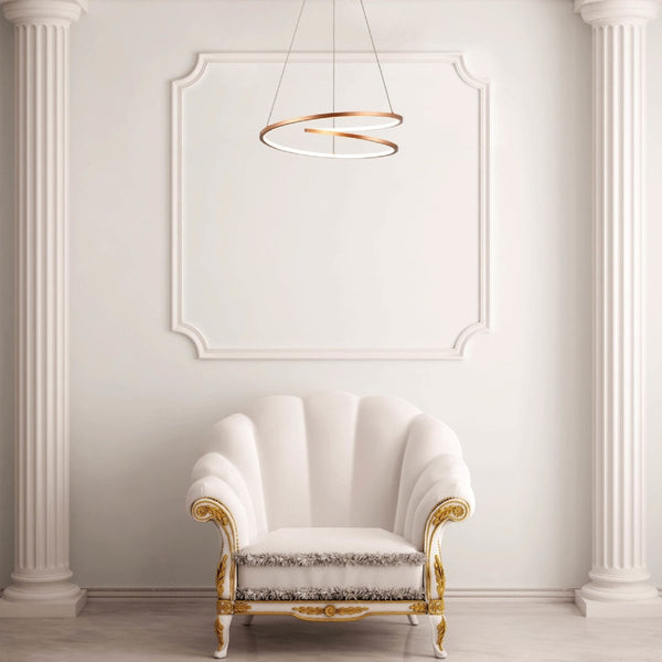 Led Double Loop LED Double Triple Loop-Infinity White-Black-Gold Finishing 4000K Natur ...