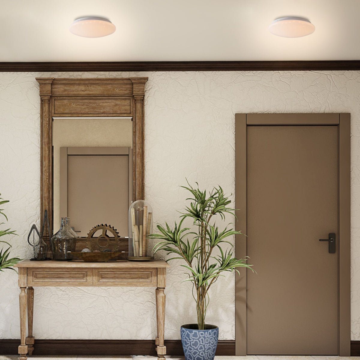 Indoor usage of Moonlight Flush Ceiling Light 12W Warm White Cool White Cool Daylight 900LM IP20 non-yellowing PMMA Cover | TEKLED 121-03980