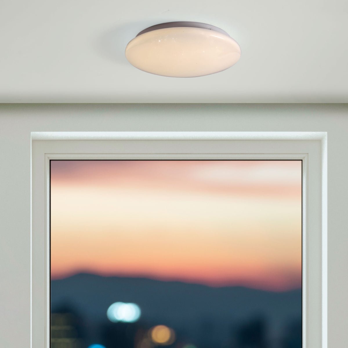 Indoor usage of Moonlight Flush Ceiling Light 24W Warm White Cool White Cool Daylight 1920LM IP20 non-yellowing PMMA Cover | TEKLED 121-03992