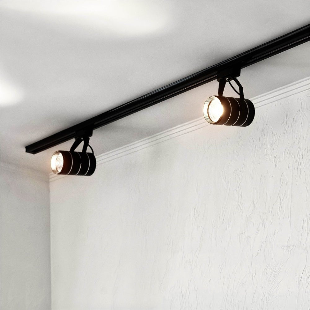Indoor application of Track for 3 Conductor Tracklight adaptors 1m or 2m Black or White Halo Type | TEKLED 175-15202
