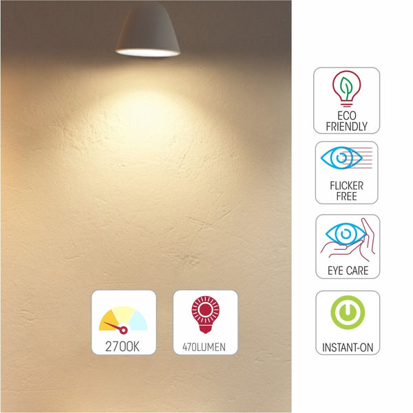 Lighting properties of LED Dimmable Filament Bulb G45 Golf Ball B22 Bayonet Cap 4W 470lm Warm White 2700K Clear Pack of 4 | TEKLED 583-150264