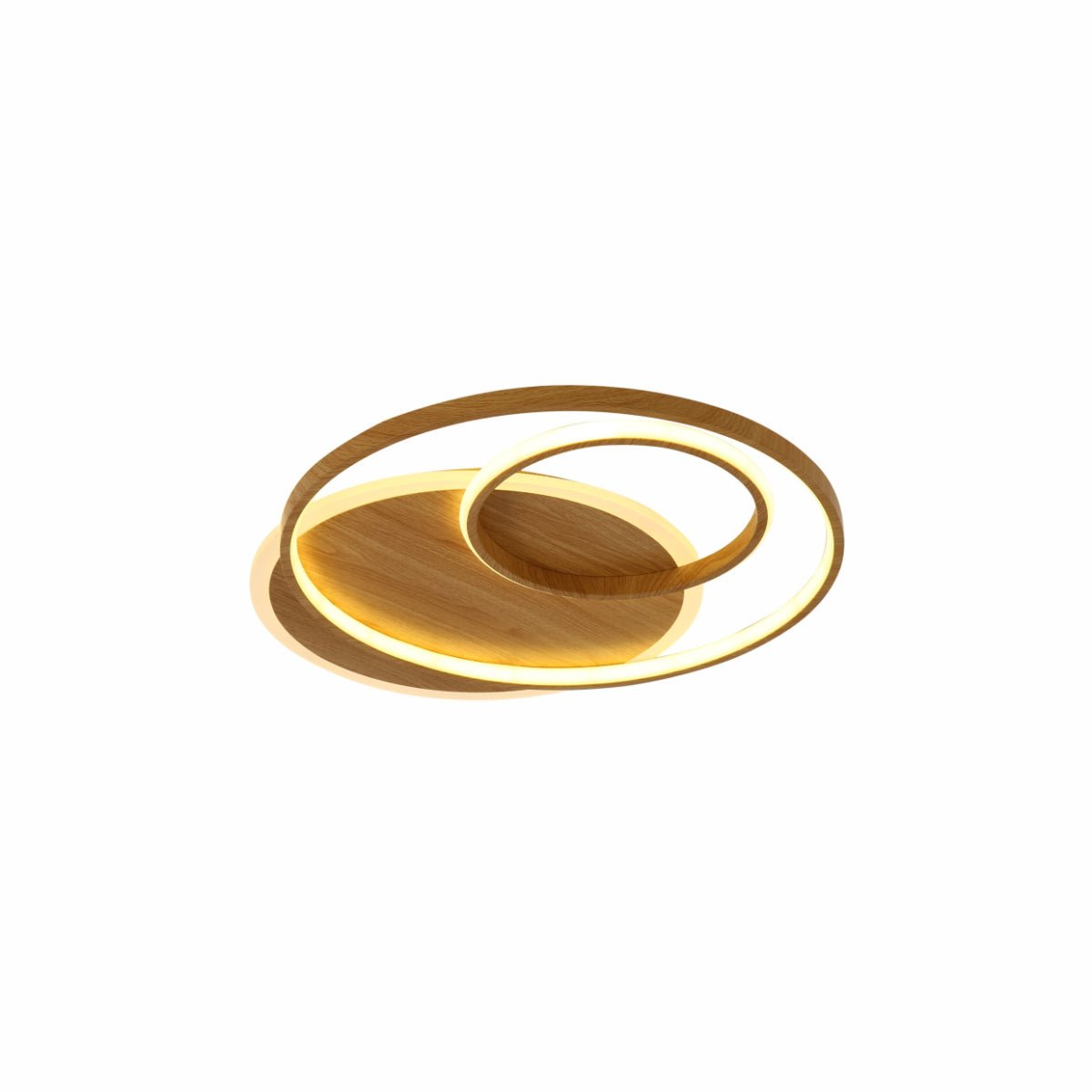 Main image of LED Circle in Circle Wood Finishing 34W CCT Change Dimmable Contemporary Nordic Scandinavian Flush Ceiling Light with Remote Control | TEKLED 154-17262