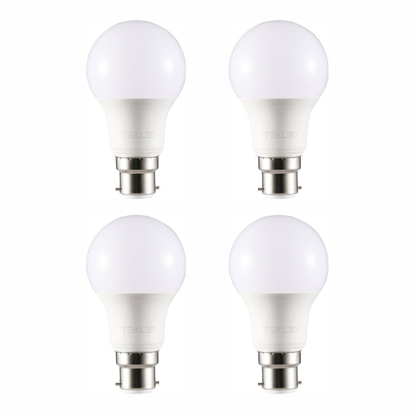 Main photo of dimmable 7w 10w 12w a60 gls b22 bayonet cap led light bulb pack of 4 warm white or cool white