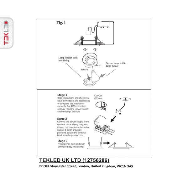 User manual for Vintage Spot Light Fixture GU10 Daisy