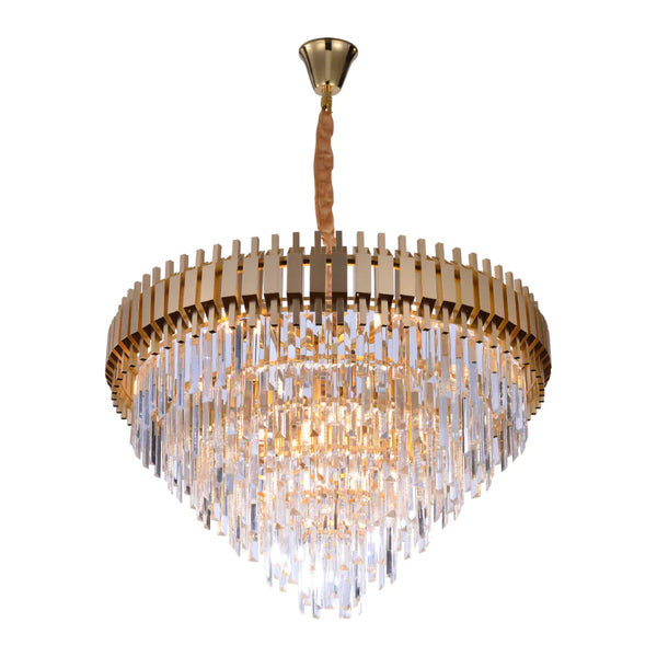 Main image of Metropolitan Square Beam Design Tiered Crystal Modern Chandelier Ceiling Light | TEKLED 159-17902