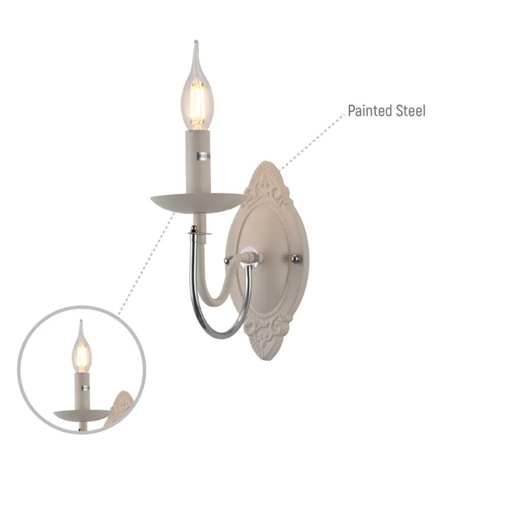 Close up of Minimalist U-Shaped Candle Wall Lamp | TEKLED 151-19928