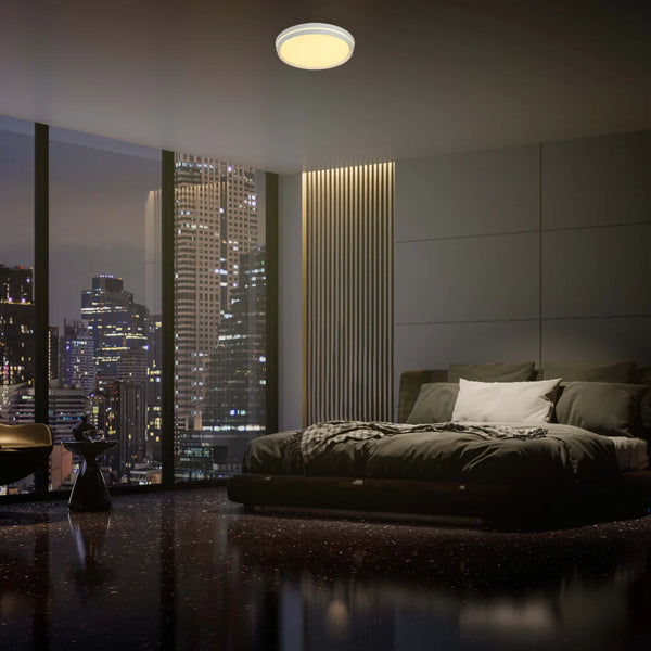 Modern Flush Mount Ceiling Light with Decorative Ring Accent, LED Flush Ceiling Light, TEKLED 6