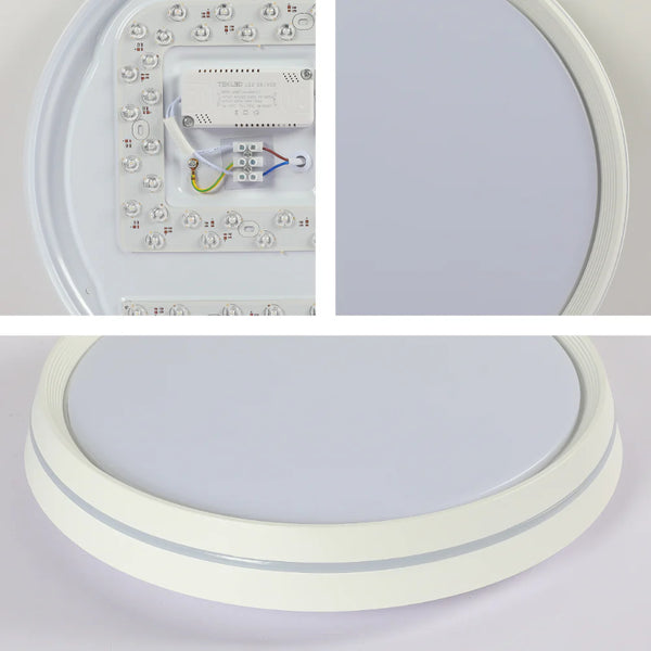 Modern Flush Mount Ceiling Light with Decorative Ring Accent, LED Flush Ceiling Light, TEKLED 14