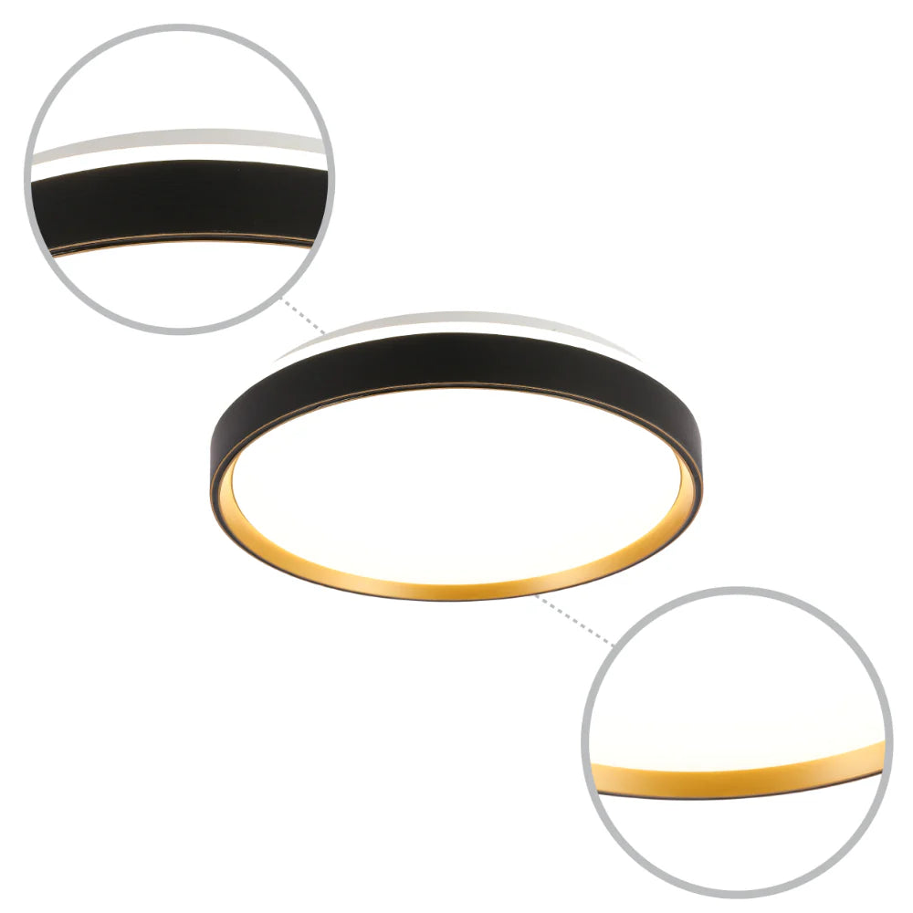 Modern Halo Effect LED Ceiling Light with Color Contrast Design, LED Flush Ceiling Light, TEKLED 16