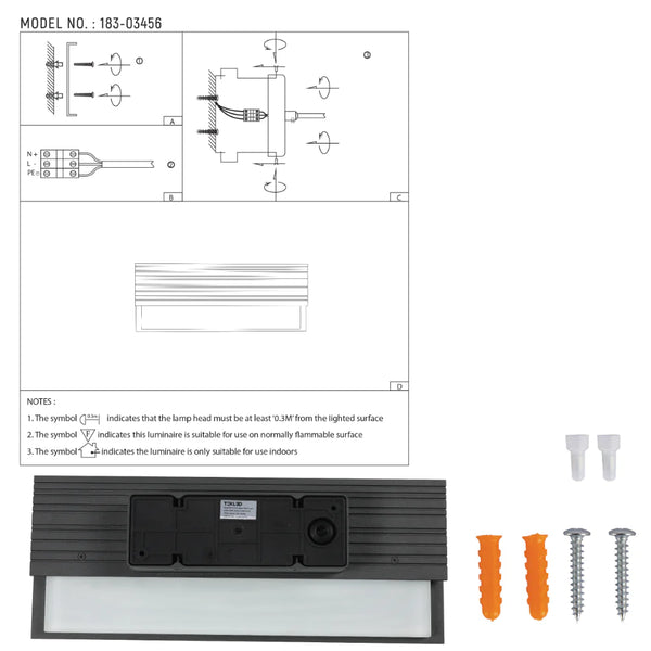 Monolith LED Outdoor Wall Light 20W 3000K 7
