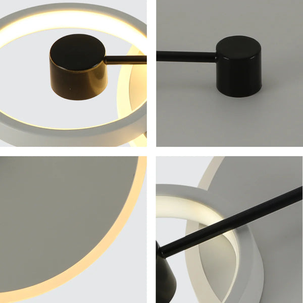 Close shots of Nested Halo LED Flush Ceiling Light 159-18110
