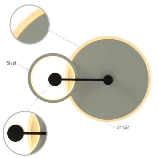 Lighting properties of Nested Halo LED Flush Ceiling Light 159-18110