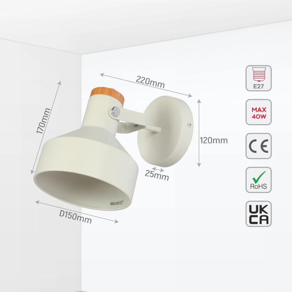 Nordic Wood Accent Wall Light 13