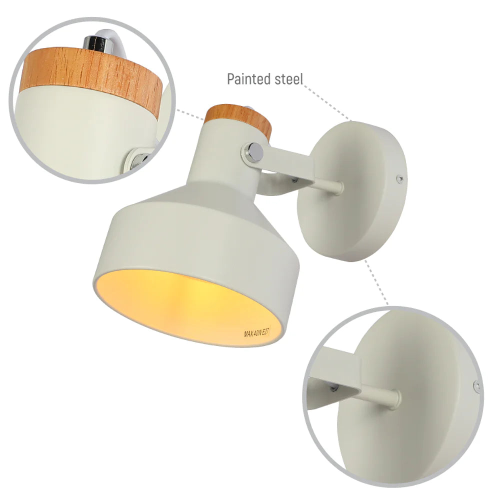 Nordic Wood Accent Wall Light 16