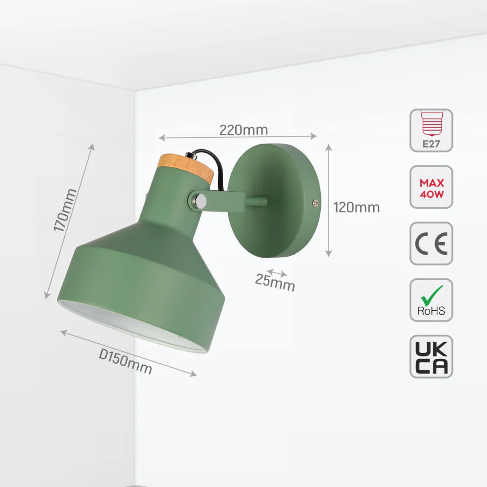 Nordic Wood Accent Wall Light 15